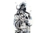 create black and white ink illustrations for books